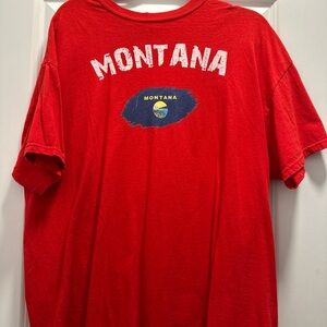 Montana tee shirt. red mens xl  great condition